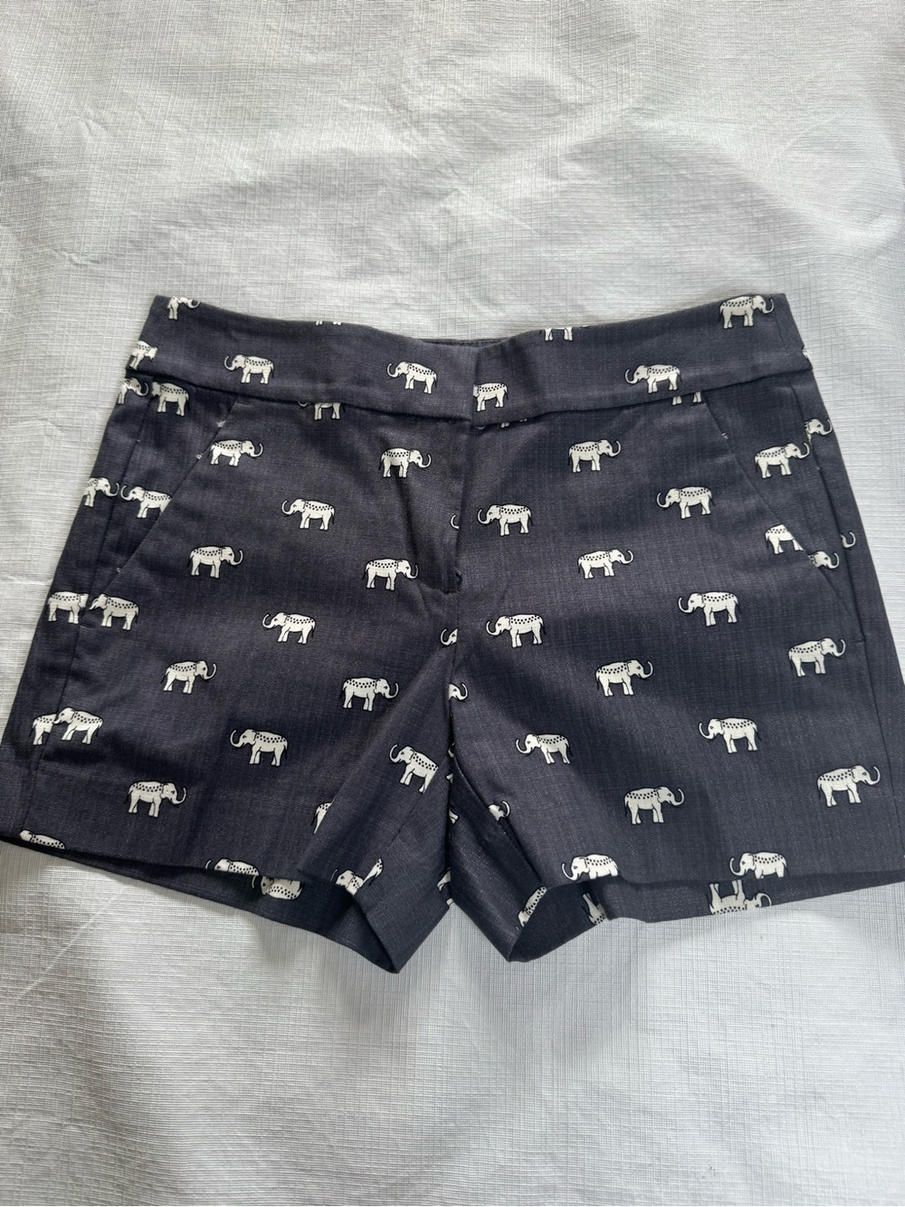 LOFT the Riviera Shorts with White Elephant Print